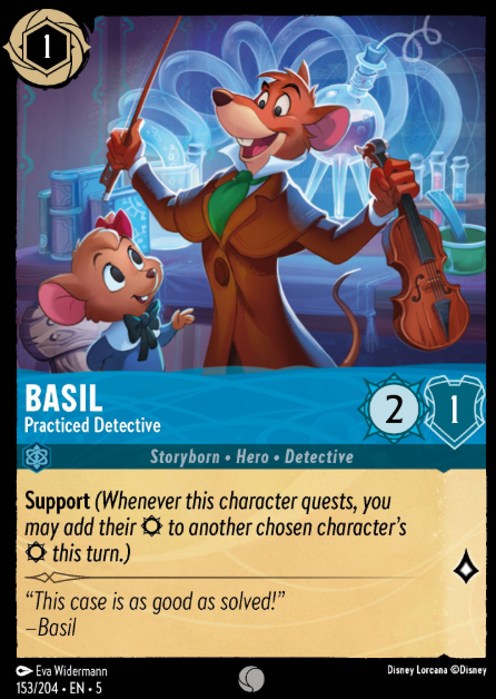 #153 Basil - Disney Lorcana Shimmering Skies
