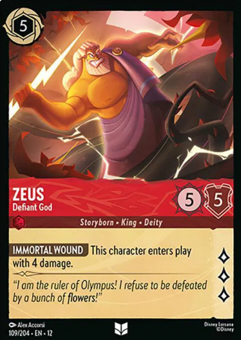 #109 Zeus - Disney Lorcana Wilds Unknown