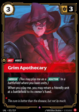 #021 Grim Apothecary (Rare Foil) - Riftbound Unleashed