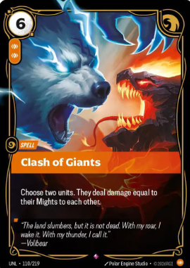 #110 Clash of Giants (Rare Foil) - Riftbound Unleashed