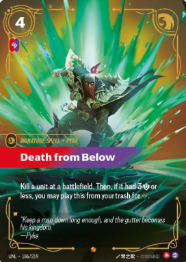 #186 Death From Below (Epic Foil) - Riftbound Unleashed