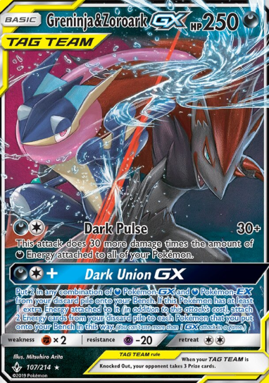 #107 Greninja&Zoroark GX  Unbroken Bonds