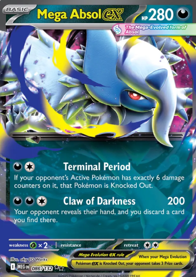 #086 Mega Absol EX  Mega Evolutions