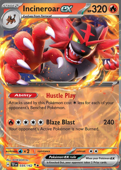#034 Incineroar EX Temporal Forces