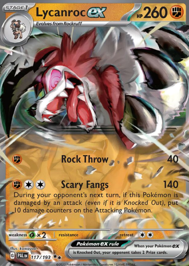 #117 Lycanroc EX  Paldea Evolved