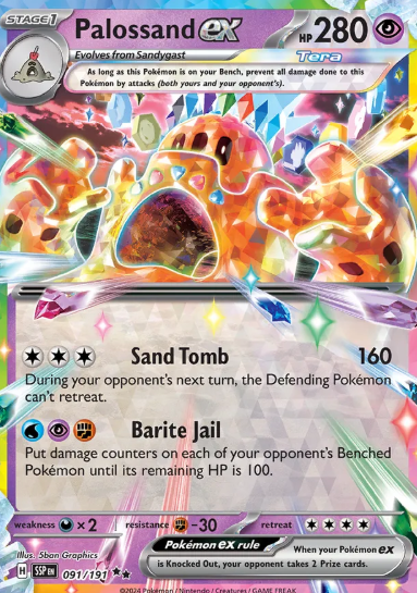#91 Palossand Ex  Surging Sparks