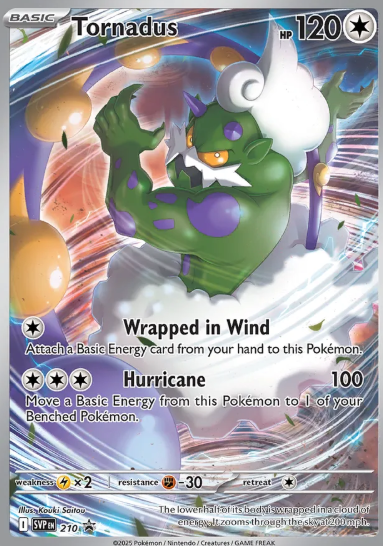 #210 Tornadus Black Star Promo SVP