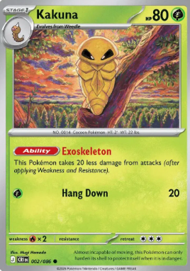 #002 Kakuna Mega Evolution Chaos Rising