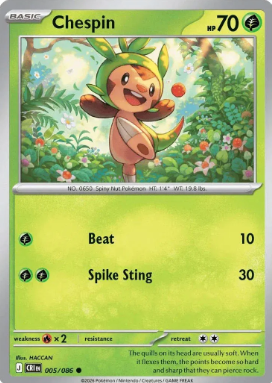 #005 Chespin Mega Evolution Chaos Rising