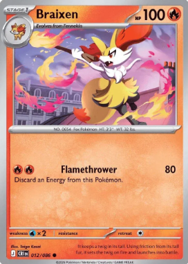 #012 Braixen Mega Evolution Chaos Rising
