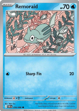 #016 Remoraid Mega Evolution Chaos Rising