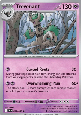 #039 Trevenant Mega Evolution Chaos Rising