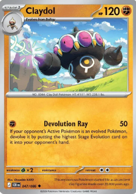 #047 Claydol Mega Evolution Chaos Rising