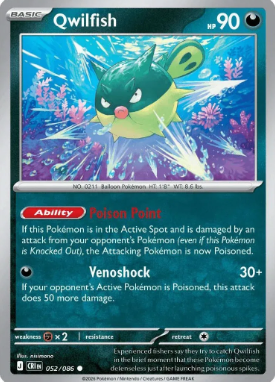 #052 Qwilfish Mega Evolution Chaos Rising