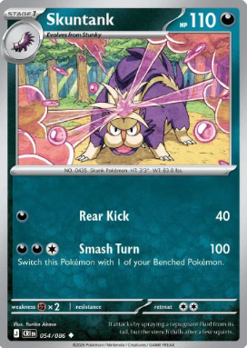 #054 Skuntank Mega Evolution Chaos Rising