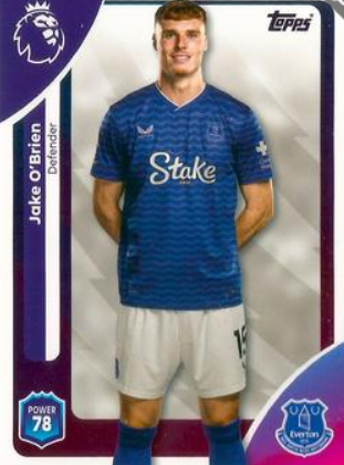 #132 Jake O'Brien Everton Parallel Card