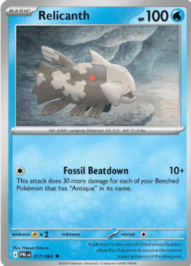 #017 Relicanth Mega Evolution Pitch Black