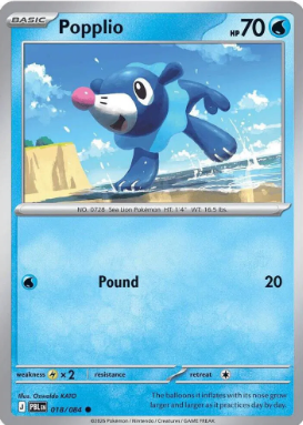 #018 Popplio Mega Evolution Pitch Black