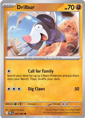 #046 Drilbur Mega Evolution Pitch Black