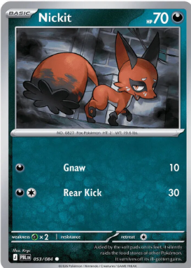 #053 Nickit Mega Evolution Pitch Black
