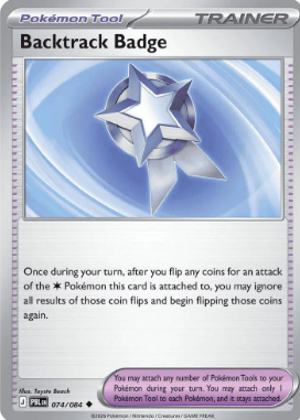 #074 Backtrack Badge Mega Evolution Pitch Black