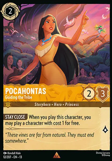 #012 Pocahontas - Rare - Disney Lorcana Attack of the Vine