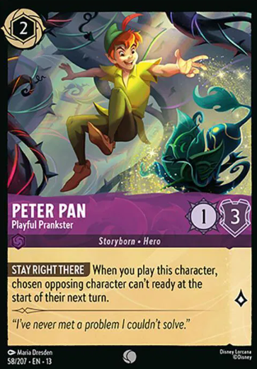 #058 Peter Pan - Common - Disney Lorcana Attack of the Vine