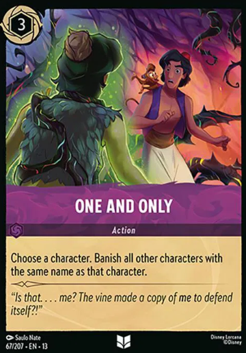 #067 One and Only  - Uncommon - Disney Lorcana Attack of the Vine