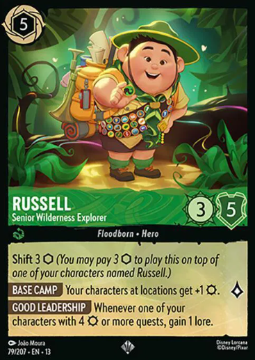 #079 Russell - Super Rare - Disney Lorcana Attack of the Vine