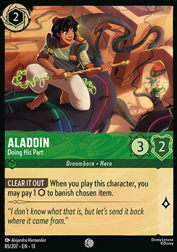 #085 Aladdin - Common - Disney Lorcana Attack of the Vine