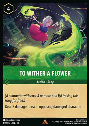 #101 To Wither A Flower - Rare - Disney Lorcana Attack of the Vine