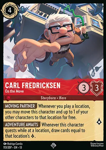 #113 Carl Fredricksen - Super Rare - Disney Lorcana Attack of the Vine