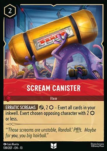 #139 Scream Canister - Uncommon - Disney Lorcana Attack of the Vine