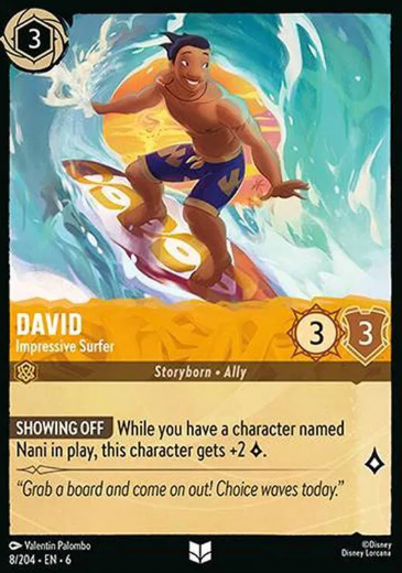 #008 David  - Disney Lorcana Azurite Seas