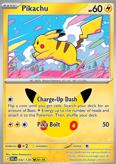#042 Pikachu (20/30) 30th Celebrations