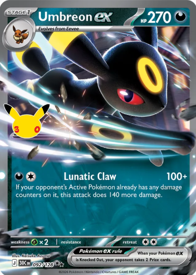 #092 Umbreon EX 30th Celebrations