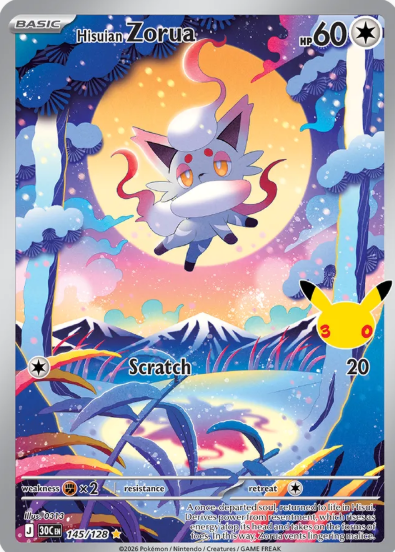 #145 Hisuian Zorua 30th Celebrations