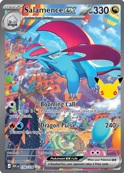 #156 Salamence EX 30th Celebrations