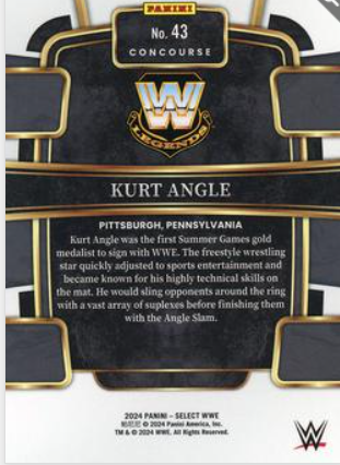 #043 Kurt Angle Base Red and Blue WWE Select 24