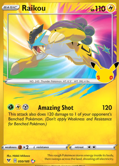 #050/185 Raikou  30th Celebrations CLASSIC