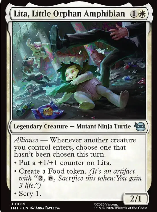 #0019 Lita, Little Orphan Amphibian (FOIL) - Magic: The Gathering TMNT