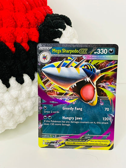 Mega Sharpedo EX Mega Evolutions Phantasmal Flames  Mint Pack Fresh