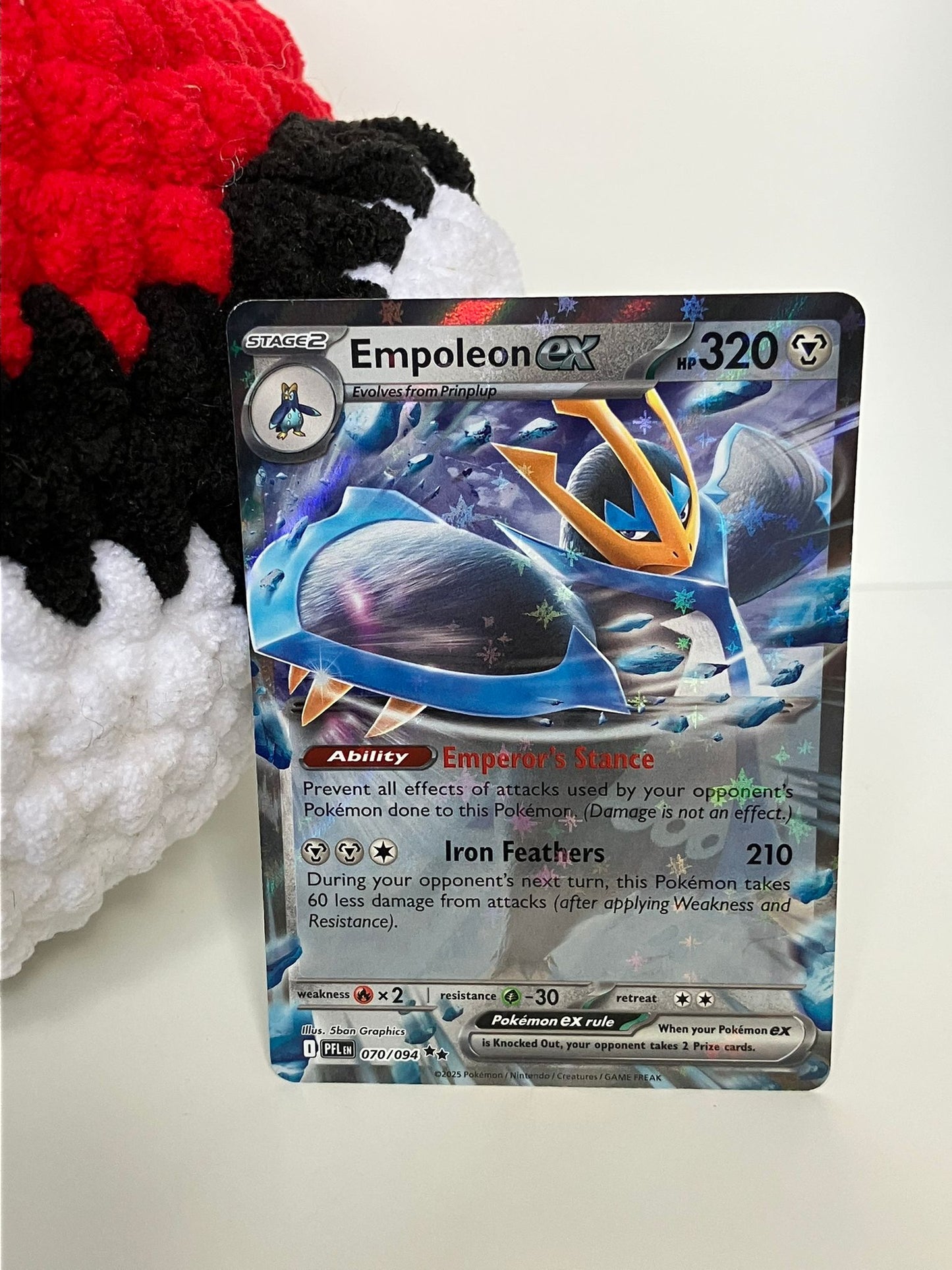 Empoleon EX #070  Mega Evolutions Phantasmal Flames  Mint Pack Fresh