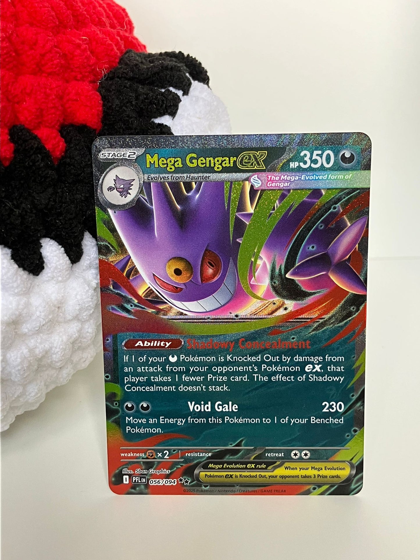 Mega Gengar EX #056 Mega Evolutions Phantasmal Flames  Mint Pack Fresh