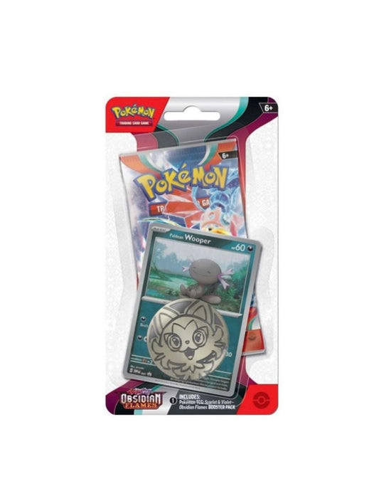 Pokémon TCG Obsidian Flame Checklane Blister – Paldean Wooper – New & Sealed