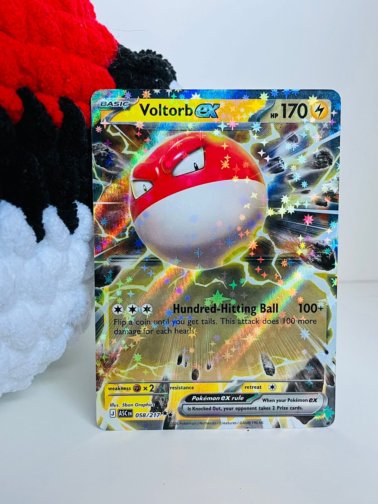 Voltorb EX #058 Ascended Heroes Mega Evolution Pokémon Card | Pokémon ...