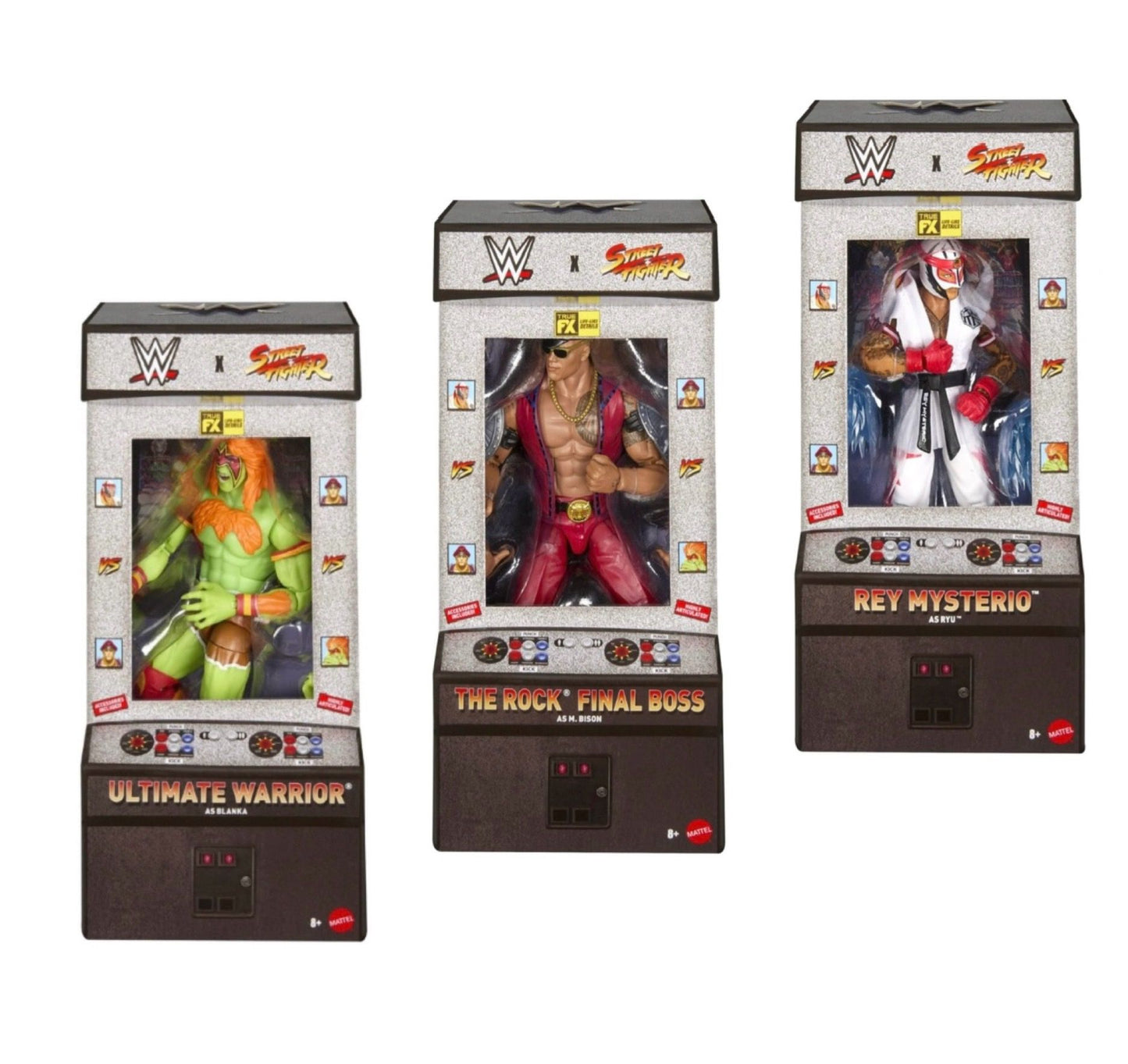 WWE Elite Collection Series X Street Fighter Figure Series 1 SET
