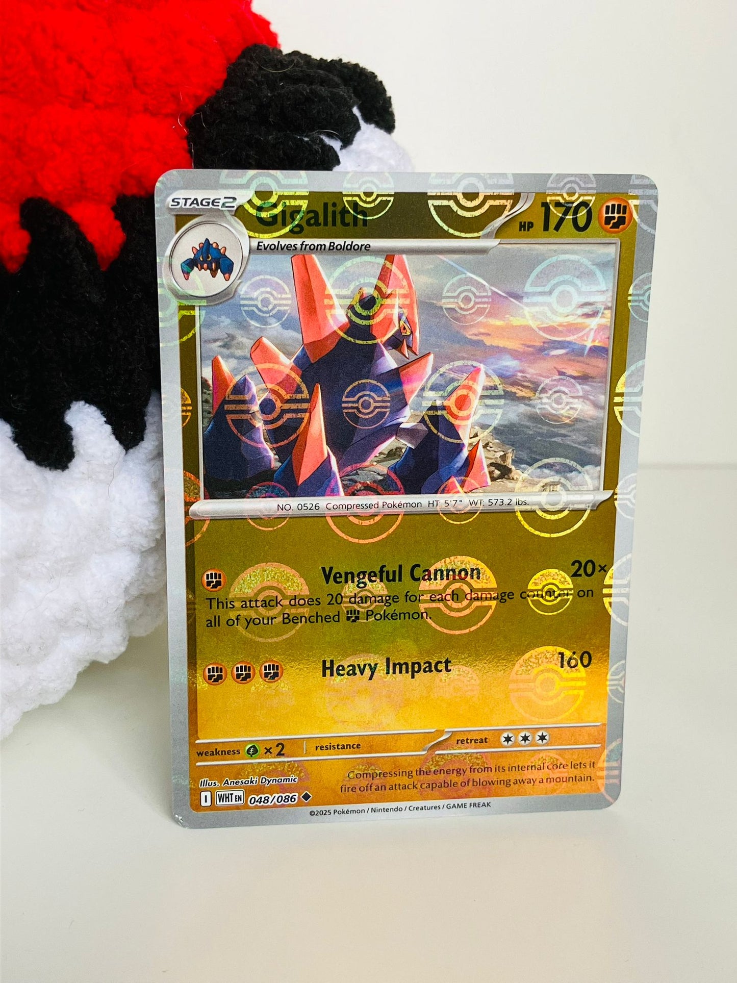#048 Gigalith White Flare Pokeball