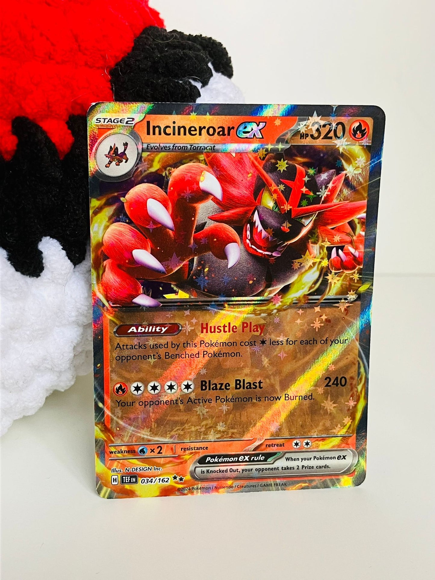 #034 Incineroar EX Temporal Forces
