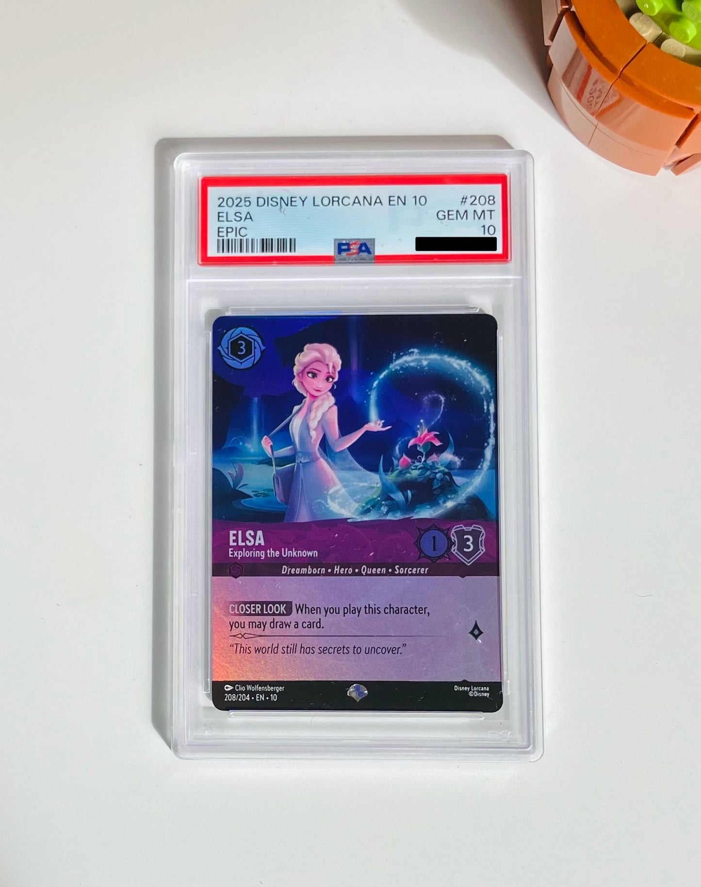 PSA 10 ELSA EPIC #208 Disney Lorcana EN10 2025